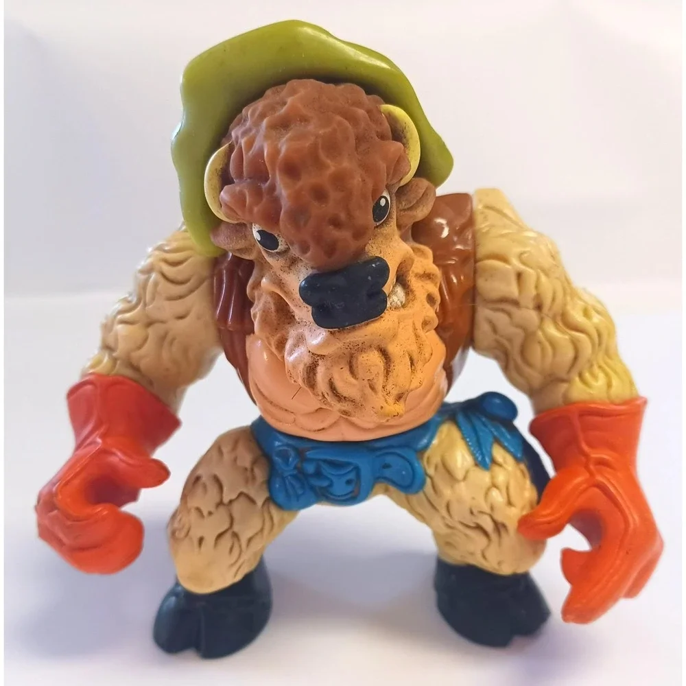 Vintage 1991 Cowboys of Moo Mesa Buffalo Bull Action Figure Hasbro Loose 90s Vtg